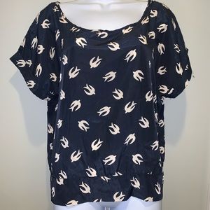 NWT Blouse with Open back slit